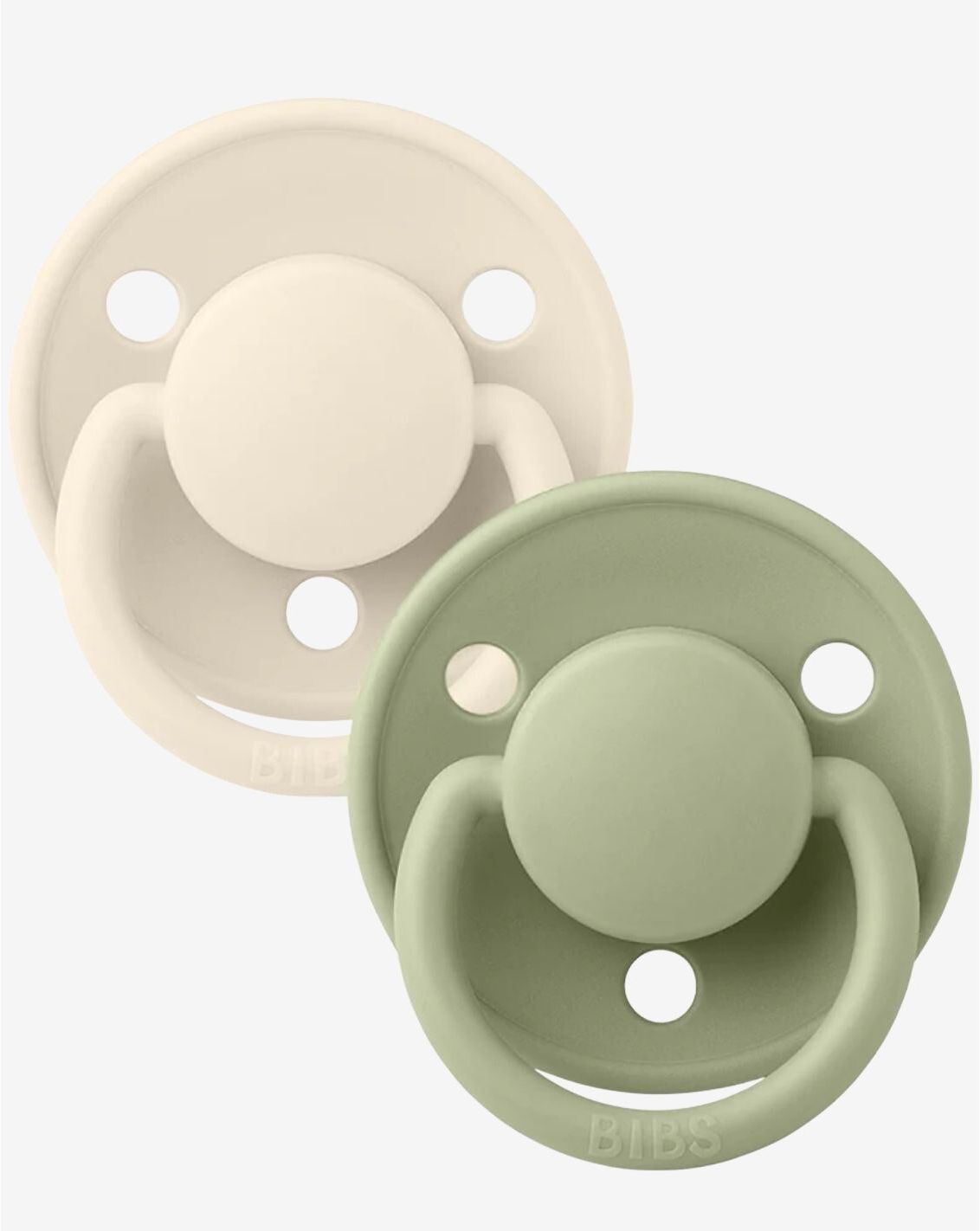 זוג מוצצי BIBS סיליקון IVORY-SAGE