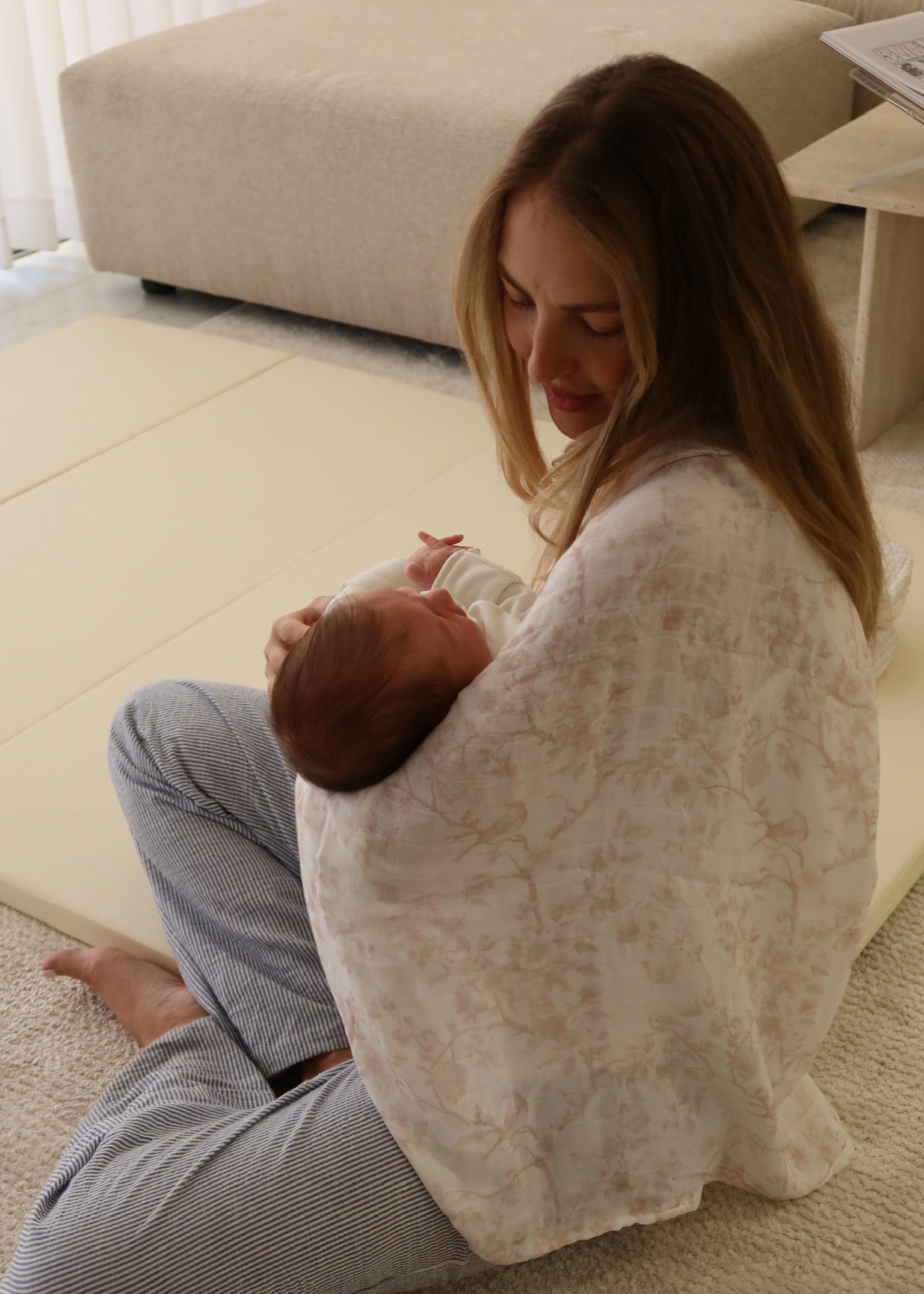 Premium Bamboo Tetra Muslin Swaddle 120*120