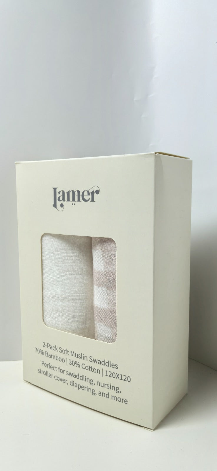 Premium Bamboo Tetra Muslin Swaddle 120*120